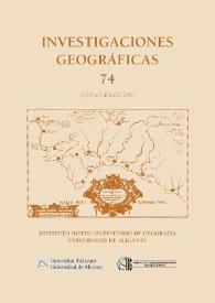 Investigaciones Geográficas. Núm. 74, 2020 | Biblioteca Virtual Miguel de Cervantes