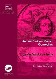 Los filosofos de Grecia, Eraclito [sic] y Democrito [1762] | Biblioteca Virtual Miguel de Cervantes