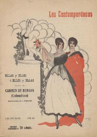 Ellas y ellos o ellos y ellas : novela / por Carmen de Burgos (Colombine) ; ilustraciones de J. Zamora | Biblioteca Virtual Miguel de Cervantes