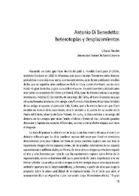 Antonio Di Benedetto: heterotopías y desplazamientos / Liliana Reales | Biblioteca Virtual Miguel de Cervantes