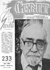 Cenit : Revista de Sociología, Ciencia y Literatura. Año XXXII, núm. 233, abril 1982 | Biblioteca Virtual Miguel de Cervantes