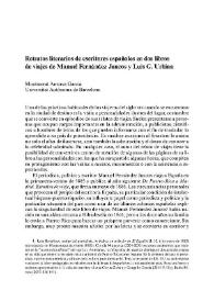 Retratos literarios de escritores españoles en dos libros de viajes de Manuel Fernández Juncos y Luis G. Urbina / Montserrat Amores García | Biblioteca Virtual Miguel de Cervantes