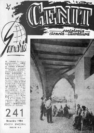 Cenit : Revista de Sociología, Ciencia y Literatura. Año XXXIV, núm. 241, diciembre 1984 | Biblioteca Virtual Miguel de Cervantes