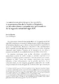 "Los americanos pintados para los españoles": la representación de la América hispánica en las colecciones costumbristas peninsulares de la segunda mitad del siglo XIX / Eva Lafuente | Biblioteca Virtual Miguel de Cervantes