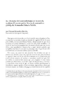 Pervivencia del costumbrismo en la novela realista: "El cuarto poder, Novela de costumbres" (1888), de Armando Palacio Valdés / José Manuel González Herrán | Biblioteca Virtual Miguel de Cervantes