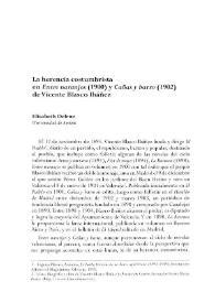 La herencia costumbrista en "Entre naranjos" (1900) y "Cañas y barro" (1902) de Vicente Blasco Ibáñez / Elisabeth Delrue | Biblioteca Virtual Miguel de Cervantes