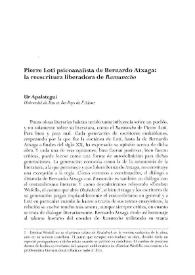 Pierre Loti psicoanalista de Bernardo Atxaga: la reescritura liberadora de "Ramuntcho"


 / Ur Apalategui | Biblioteca Virtual Miguel de Cervantes