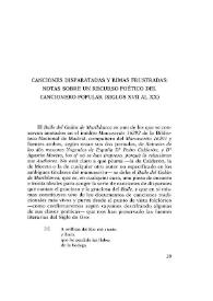 Canciones disparatadas y rimas frustradas: Notas sobre un recurso poético del cancionero popular (siglos XVII al XX) / José Manuel Pedrosa | Biblioteca Virtual Miguel de Cervantes