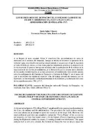 Los Secretarios del Despacho y el Consejo de gabinete de Felipe V: diseños de una nueva planta en la administración central (1701-1717) / Nuria Sallés Vilaseca | Biblioteca Virtual Miguel de Cervantes