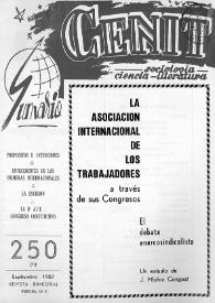 Cenit : Revista de Sociología, Ciencia y Literatura. Año XXXVII, núm. 250, septiembre 1987 | Biblioteca Virtual Miguel de Cervantes