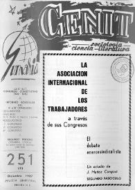 Cenit : Revista de Sociología, Ciencia y Literatura. Año XXXVII, núm. 251, diciembre 1987 | Biblioteca Virtual Miguel de Cervantes