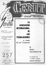 Cenit : Revista de Sociología, Ciencia y Literatura. Año XXXIX, núm. 257, febrero 1989 | Biblioteca Virtual Miguel de Cervantes