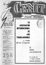 Cenit : Revista de Sociología, Ciencia y Literatura. Año XXXIX, núm. 258, mayo 1989 | Biblioteca Virtual Miguel de Cervantes