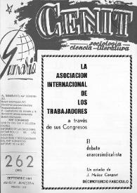 Cenit : Revista de Sociología, Ciencia y Literatura. Año XXXX, núm. 262, septiembre 1991 | Biblioteca Virtual Miguel de Cervantes