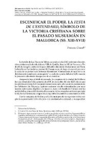 Escenificar el poder. "La Festa de l’Estendard", símbolo de la victoria cristiana sobre el pasado musulmán en Mallorca (ss. XIII-XVII) / Francesc Granell | Biblioteca Virtual Miguel de Cervantes