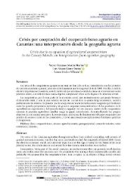 Crisis por cooptación del cooperativismo agrario en Canarias: una interpretación desde la geografía agraria / Víctor Onésimo Martín Martín, Luis Manuel Jerez Darias y Luana Studer Villazán
 | Biblioteca Virtual Miguel de Cervantes