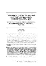 Tractament integrat de llengua i contingut: Quina llengua? Com s’integra? Per a què?
 / Otilia Martí | Biblioteca Virtual Miguel de Cervantes