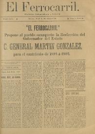 El Ferrocarril : periódico independiente y liberal. Cuarta época, tomo I, núm. 48, 16 de junio de 1898 | Biblioteca Virtual Miguel de Cervantes