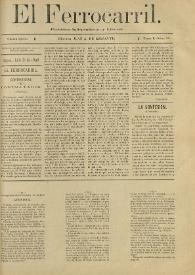 El Ferrocarril : periódico independiente y liberal. Cuarta época, tomo I, núm. 58, 21 de julio de 1898 | Biblioteca Virtual Miguel de Cervantes