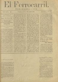 El Ferrocarril : periódico independiente y liberal. Cuarta época, tomo I, núm. 59, 24 de julio de 1898 | Biblioteca Virtual Miguel de Cervantes