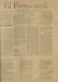 El Ferrocarril : periódico independiente y liberal. Cuarta época, tomo I, núm. 83, 16 de octubre de 1898 | Biblioteca Virtual Miguel de Cervantes