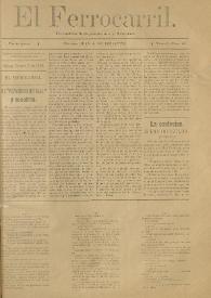 El Ferrocarril : periódico independiente y liberal. Cuarta época, tomo I, núm. 86, 27 de octubre de 1898 | Biblioteca Virtual Miguel de Cervantes