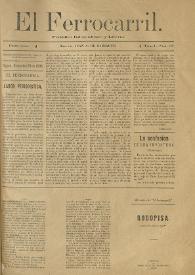 El Ferrocarril : periódico independiente y liberal. Cuarta época, tomo I, núm. 93, 20 de noviembre de 1898 | Biblioteca Virtual Miguel de Cervantes