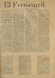 El Ferrocarril : periódico independiente y liberal. Cuarta época, tomo I, núm. 95, 27 de noviembre de 1898 | Biblioteca Virtual Miguel de Cervantes