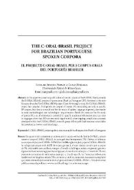 El projecte C-ORAL-BRASIL per a corpus orals del portuguès brasiler / Lúcia de Almeida Ferrari, Giulia Bossaglia | Biblioteca Virtual Miguel de Cervantes