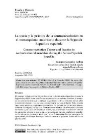 La teoría y la práctica de la contrarrevolución en el monarquismo autoritario durante la Segunda República española 

 / Eduardo González Calleja  | Biblioteca Virtual Miguel de Cervantes