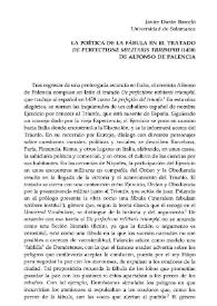 La poética de la fábula en el tratado "De perfectione militaris triumphi (1458)" de Alfonso de Palencia 
 / Javier Durán Barceló | Biblioteca Virtual Miguel de Cervantes