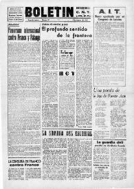 CNT : Boletín Interior del Movimiento Libertario Español en Francia. Segunda época, núm. 19, 9 de agosto de 1945 | Biblioteca Virtual Miguel de Cervantes