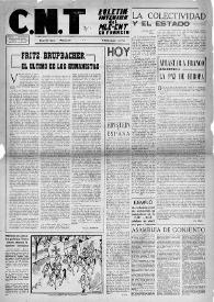 CNT : Boletín Interior del Movimiento Libertario Español en Francia. Segunda época, núm. 36, 7 de diciembre de 1945 | Biblioteca Virtual Miguel de Cervantes