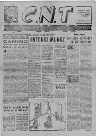 CNT : Boletín Interior del Movimiento Libertario Español en Francia. Segunda época, núm. 41, 12 de enero de 1946 | Biblioteca Virtual Miguel de Cervantes