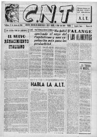 CNT : Boletín Interior del Movimiento Libertario Español en Francia. Segunda época, núm. 46, 16 de febrero de 1946 | Biblioteca Virtual Miguel de Cervantes