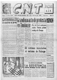 CNT : Boletín Interior del Movimiento Libertario Español en Francia. Segunda época, núm. 48, 7 de marzo de 1946 | Biblioteca Virtual Miguel de Cervantes