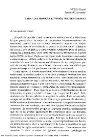 Para una primera revisión del testimonio / Will H. Corral | Biblioteca Virtual Miguel de Cervantes