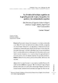 La división del trabajo cognitivo en la prueba pericial: el juez, las partes, los peritos y las comunidades expertas   / Carmen Vázquez | Biblioteca Virtual Miguel de Cervantes