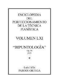 Volumen LXI. Bipuntología, Op.96 / Luis Félix Parodi Ortega | Biblioteca Virtual Miguel de Cervantes