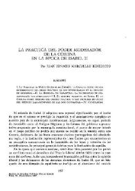 La práctica del poder moderador de la Corona en la época de Isabel II / Juan Ignacio Marcuello Benedicto | Biblioteca Virtual Miguel de Cervantes