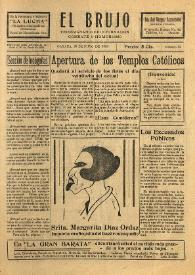 El Brujo. Trisemanario de información, combate y humorismo. Núm. 23, 25 de junio de 1929 | Biblioteca Virtual Miguel de Cervantes