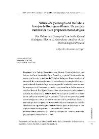 Naturaleza y concepto del Derecho a los ojos de Rodríguez-Blanco. Un análisis naturalista de su propuesta metodológica / Alejandro Guevara Arroyo | Biblioteca Virtual Miguel de Cervantes