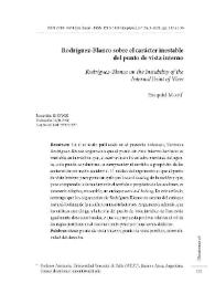 Rodríguez-Blanco sobre le carácter inestable del punto de vista interno / Ezequiel Monti | Biblioteca Virtual Miguel de Cervantes