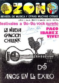 Ozono : revista de música y otras muchas cosas. Núm. 4, septiembre 1975  | Biblioteca Virtual Miguel de Cervantes