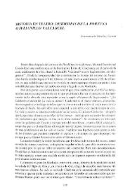 Historia en teatro: "Desdichas de la fortuna o Julianillo Valcárcel" / Encarnación Sánchez García | Biblioteca Virtual Miguel de Cervantes