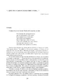 "...Que vio a Carancha recibir un día..."  / Andrés Amorós | Biblioteca Virtual Miguel de Cervantes