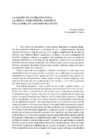 La razón de lo imaginativo: la pesca como "figura poética" en la obra de Antonio Machado / Georges Güntert | Biblioteca Virtual Miguel de Cervantes