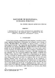 Salvador de Madariaga, pensador político / Pedro Carlos González Cuevas | Biblioteca Virtual Miguel de Cervantes