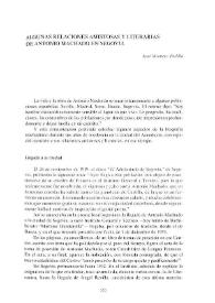 Algunas relaciones amistosas y literarias de Antonio Machado en Segovia / José Montero Padilla | Biblioteca Virtual Miguel de Cervantes