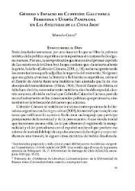 Género y espacio en cuestión: gauchesca femenina y utopía pampeana en "Las aventuras de la China Iron" / Marcela Croce | Biblioteca Virtual Miguel de Cervantes